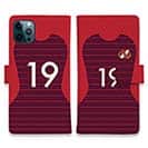 WIDE【手帳型】鹿島高校サッカー部 ユニフォーム 背番号19