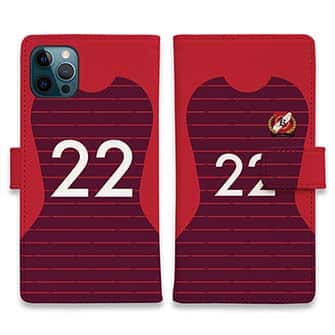 WIDE【手帳型】鹿島高校サッカー部 ユニフォーム 背番号22