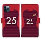 WIDE【手帳型】鹿島高校サッカー部 ユニフォーム 背番号25