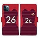 WIDE【手帳型】鹿島高校サッカー部 ユニフォーム 背番号26