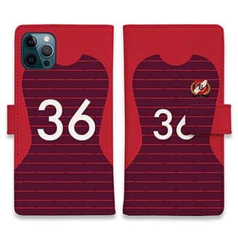 WIDE【手帳型】鹿島高校サッカー部 ユニフォーム 背番号36