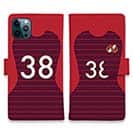 WIDE【手帳型】鹿島高校サッカー部 ユニフォーム 背番号38