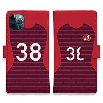 WIDE【手帳型】鹿島高校サッカー部 ユニフォーム 背番号38