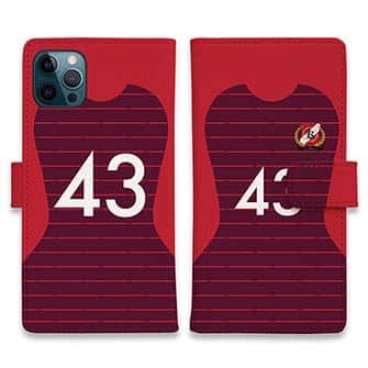 WIDE【手帳型】鹿島高校サッカー部 ユニフォーム 背番号43