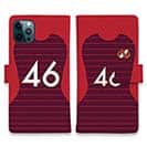 WIDE【手帳型】鹿島高校サッカー部 ユニフォーム 背番号46