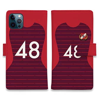 WIDE【手帳型】鹿島高校サッカー部 ユニフォーム 背番号48