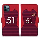 WIDE【手帳型】鹿島高校サッカー部 ユニフォーム 背番号51