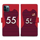 WIDE【手帳型】鹿島高校サッカー部 ユニフォーム 背番号55