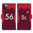 WIDE【手帳型】鹿島高校サッカー部 ユニフォーム 背番号56