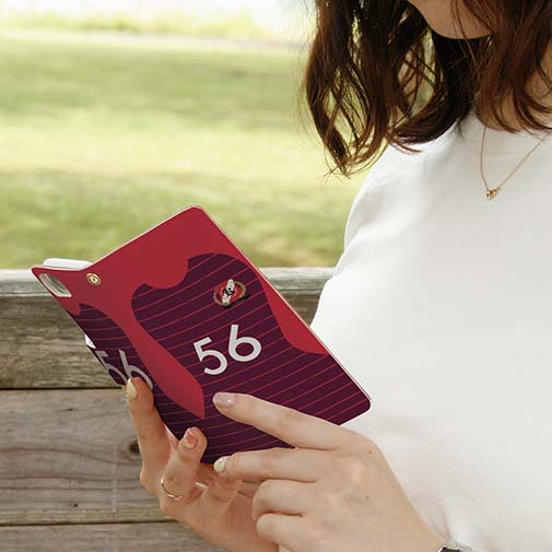 WIDE【手帳型】鹿島高校サッカー部 ユニフォーム 背番号56