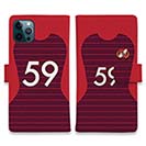 WIDE【手帳型】鹿島高校サッカー部 ユニフォーム 背番号59