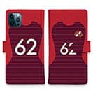 WIDE【手帳型】鹿島高校サッカー部 ユニフォーム 背番号62