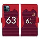 WIDE【手帳型】鹿島高校サッカー部 ユニフォーム 背番号63