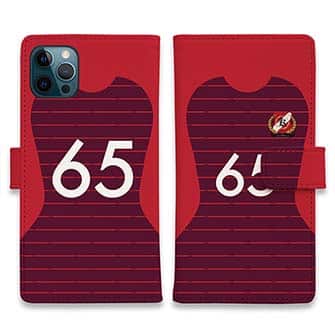 WIDE【手帳型】鹿島高校サッカー部 ユニフォーム 背番号65