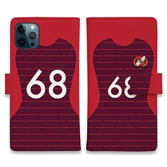 WIDE【手帳型】鹿島高校サッカー部 ユニフォーム 背番号68