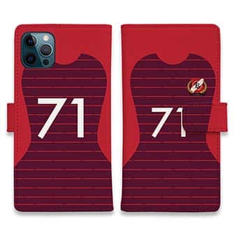 WIDE【手帳型】鹿島高校サッカー部 ユニフォーム 背番号71