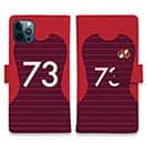 WIDE【手帳型】鹿島高校サッカー部 ユニフォーム 背番号73