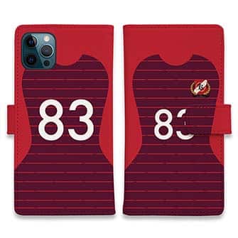 WIDE【手帳型】鹿島高校サッカー部 ユニフォーム 背番号83