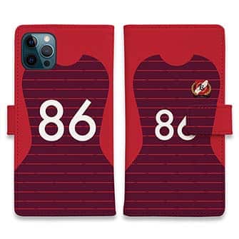 WIDE【手帳型】鹿島高校サッカー部 ユニフォーム 背番号86