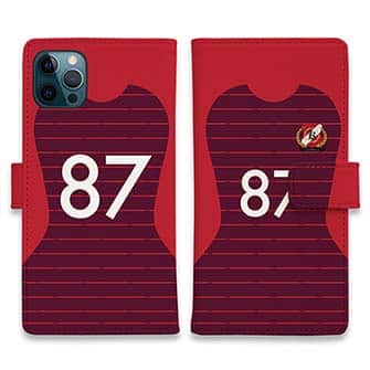 WIDE【手帳型】鹿島高校サッカー部 ユニフォーム 背番号87