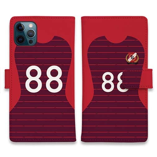 WIDE【手帳型】鹿島高校サッカー部 ユニフォーム 背番号88