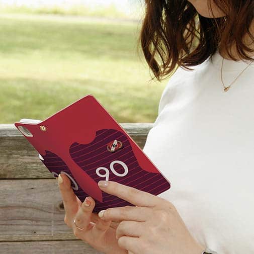 WIDE【手帳型】鹿島高校サッカー部 ユニフォーム 背番号90