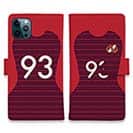 WIDE【手帳型】鹿島高校サッカー部 ユニフォーム 背番号93