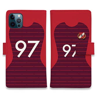 WIDE【手帳型】鹿島高校サッカー部 ユニフォーム 背番号97