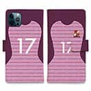 WIDE【手帳型】鹿島高校サッカー部 GKユニフォーム（ピンク） 背番号17