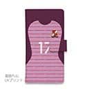 WIDE【手帳型】鹿島高校サッカー部 GKユニフォーム（ピンク） 背番号17