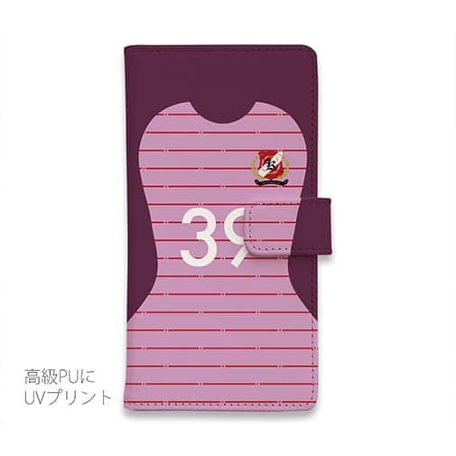 WIDE【手帳型】鹿島高校サッカー部 GKユニフォーム（ピンク） 背番号39