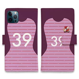 WIDE【手帳型】鹿島高校サッカー部 GKユニフォーム（ピンク） 背番号39