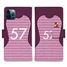 WIDE【手帳型】鹿島高校サッカー部 GKユニフォーム（ピンク） 背番号57