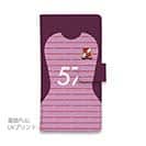 WIDE【手帳型】鹿島高校サッカー部 GKユニフォーム（ピンク） 背番号57