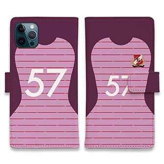 WIDE【手帳型】鹿島高校サッカー部 GKユニフォーム（ピンク） 背番号57