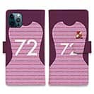 WIDE【手帳型】鹿島高校サッカー部 GKユニフォーム（ピンク） 背番号72