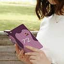 WIDE【手帳型】鹿島高校サッカー部 GKユニフォーム（ピンク） 背番号72