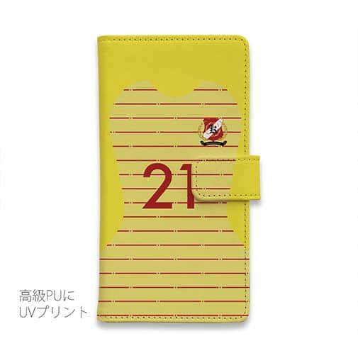 WIDE【手帳型】鹿島高校サッカー部 GKユニフォーム（ピンク） 背番号21