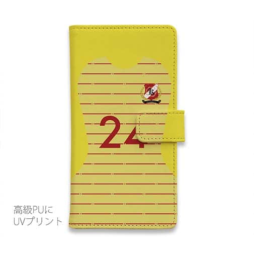 WIDE【手帳型】鹿島高校サッカー部 GKユニフォーム（ピンク） 背番号24