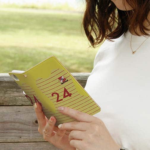 WIDE【手帳型】鹿島高校サッカー部 GKユニフォーム（ピンク） 背番号24