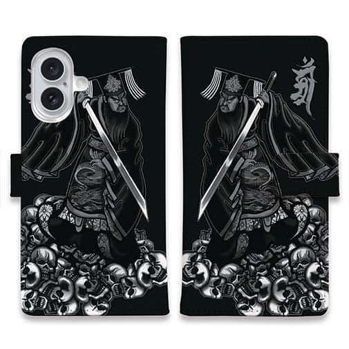 【彫姫】【手帳型】【Stick Case】秦の始皇帝 和彫りデザイン