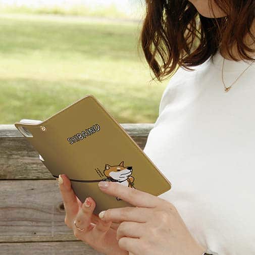 【手帳型】イヤイヤ柴犬【赤柴】(wakat)