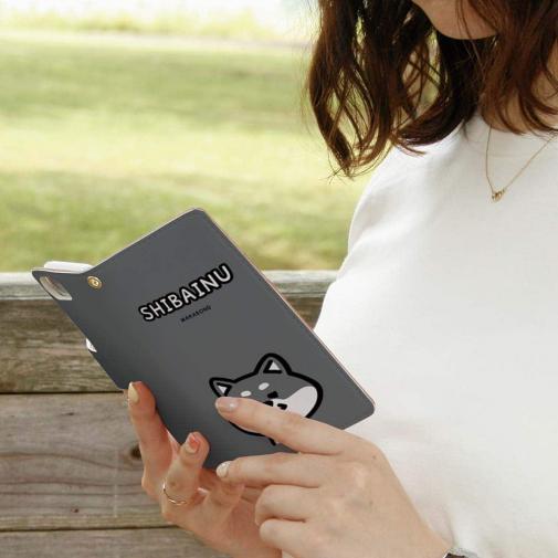 【手帳型】【ワカボンド】WAKAMAKAシリーズ 柴犬のシバクロ