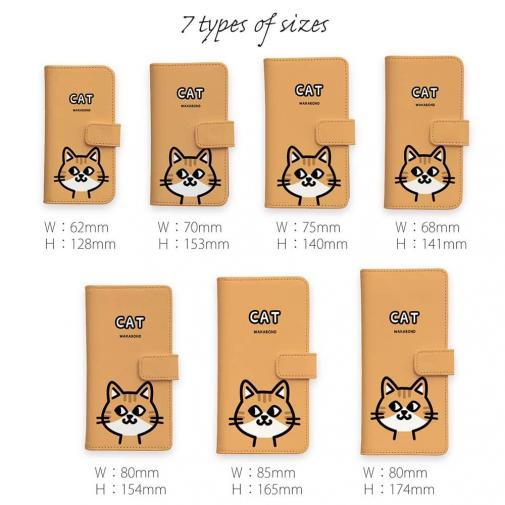 【手帳型】【ワカボンド】WAKAMAKAシリーズ 猫のチャトラニャ