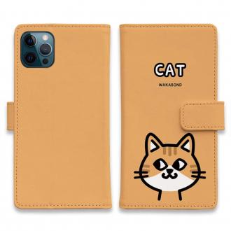 【手帳型】【ワカボンド】WAKAMAKAシリーズ 猫のチャトラニャ