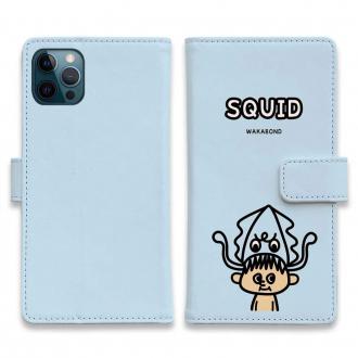 【手帳型】【ワカボンド】WAKAMAKAシリーズ アオリイカチュ