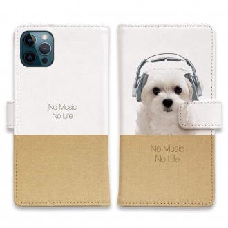【手帳型】マルチーズ＆チワワだってNo Music No Life