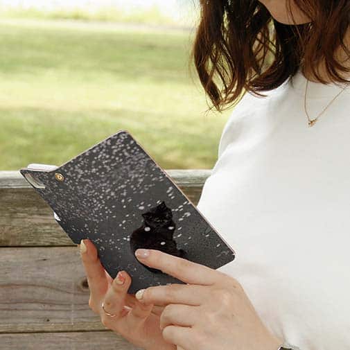 【手帳型】【猫折れ】花の塵ゆく