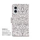 【手帳型】【大塚磊々堂】模様の黒猫