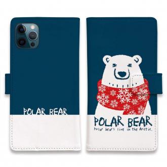 【手帳型】シロクマさんとマフラー(wakat)